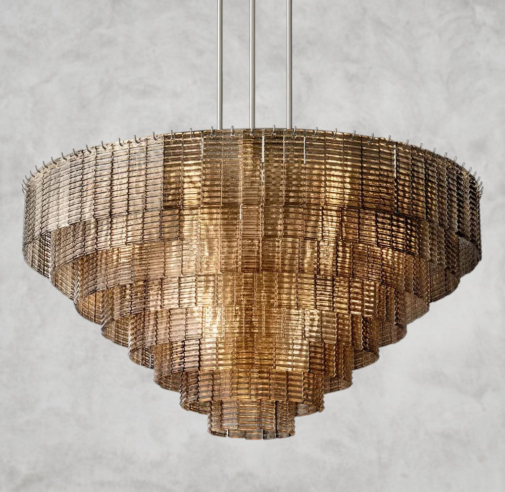 Sirene Smoke Glass Round Chandelier 41", 52", 65"